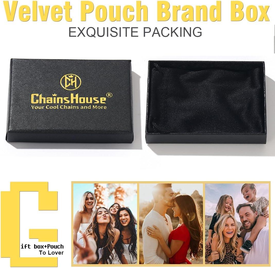 imageChainsHouse Personalized Locket Necklace Custom Envelope Necklaces with Photo Message Engraved for Women Stainless SteelBlackGoldRose Gold Plated Memorial Gift for Wife with Gift BoxD Photo BirthstoneSilver