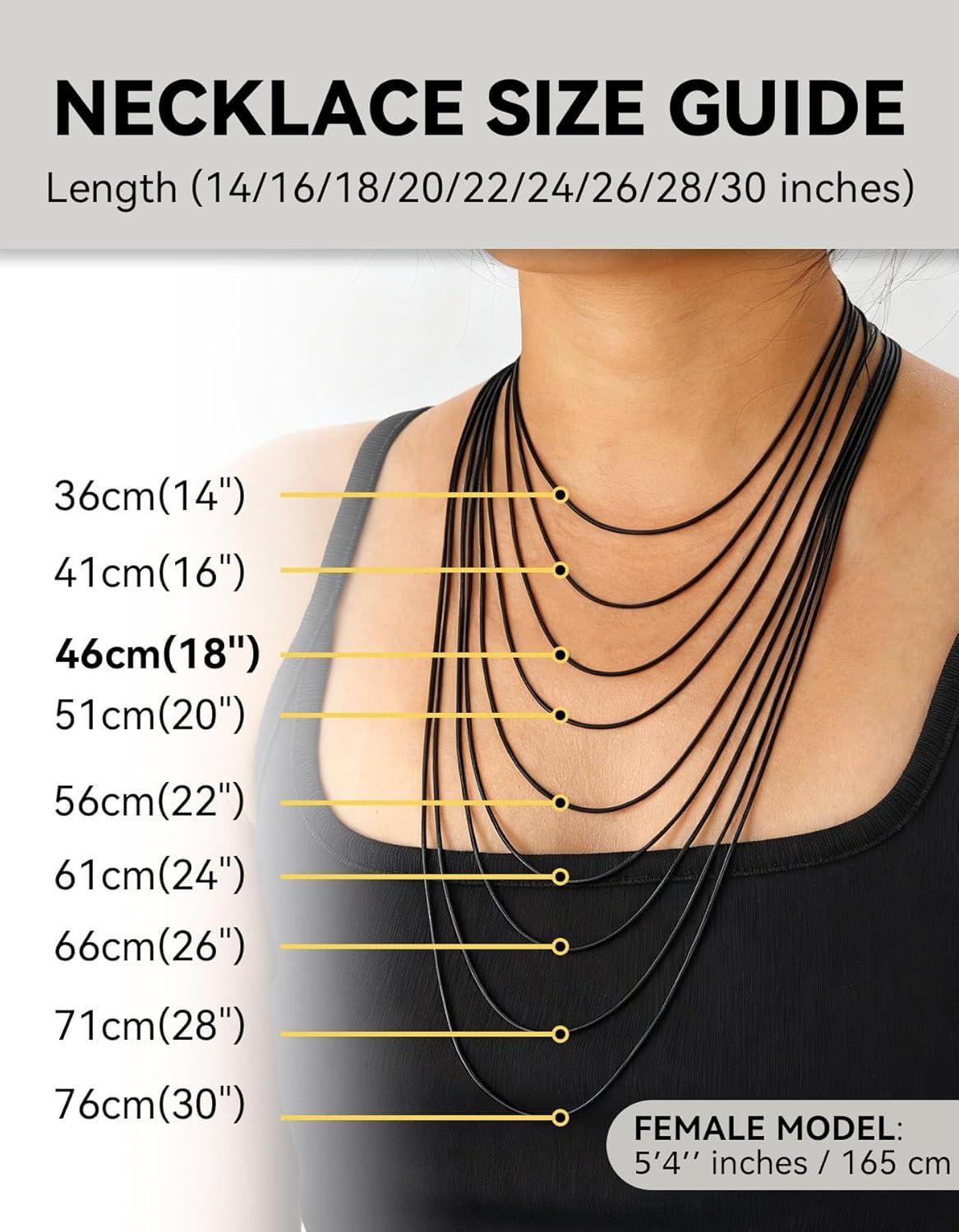 imageChainsHouse Snake Chain Necklace for Women 12mm 1430quot Adjustable with 5cm Extender for Pendants Lockets Rose GoldStainless SteelBlack14K Gold Hypoallergenic Dainty Jewelry GiftB Black