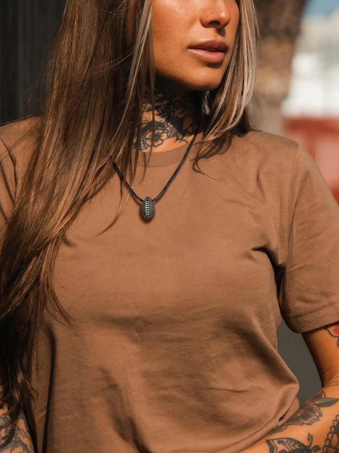 imageChainsHouse Sports FootballBasketballVolleyballBaseballRugby Necklace for Men Women GoldBlackSolid Stainless Steel 3D Ball Sport Necklaces Charm Pendants Sports Fan Ball Jewelry Gifts01 Rugby BallStainless Steel