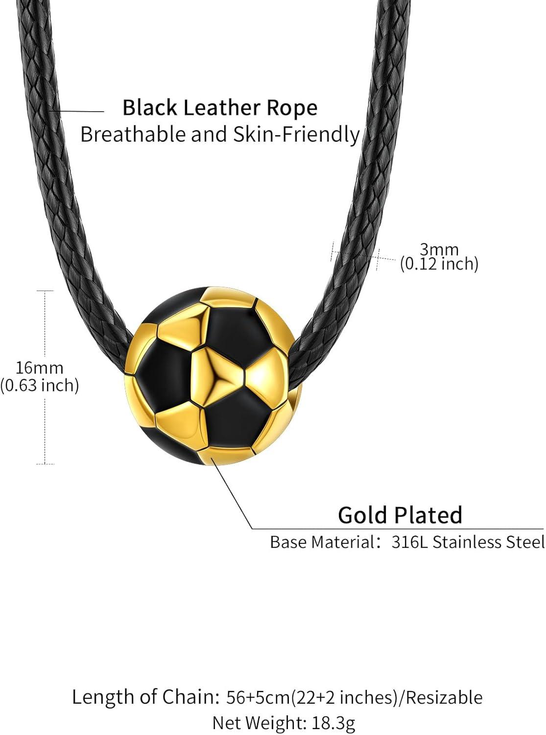 imageChainsHouse Sports FootballBasketballVolleyballBaseballRugby Necklace for Men Women GoldBlackSolid Stainless Steel 3D Ball Sport Necklaces Charm Pendants Sports Fan Ball Jewelry Gifts02 FootballGold