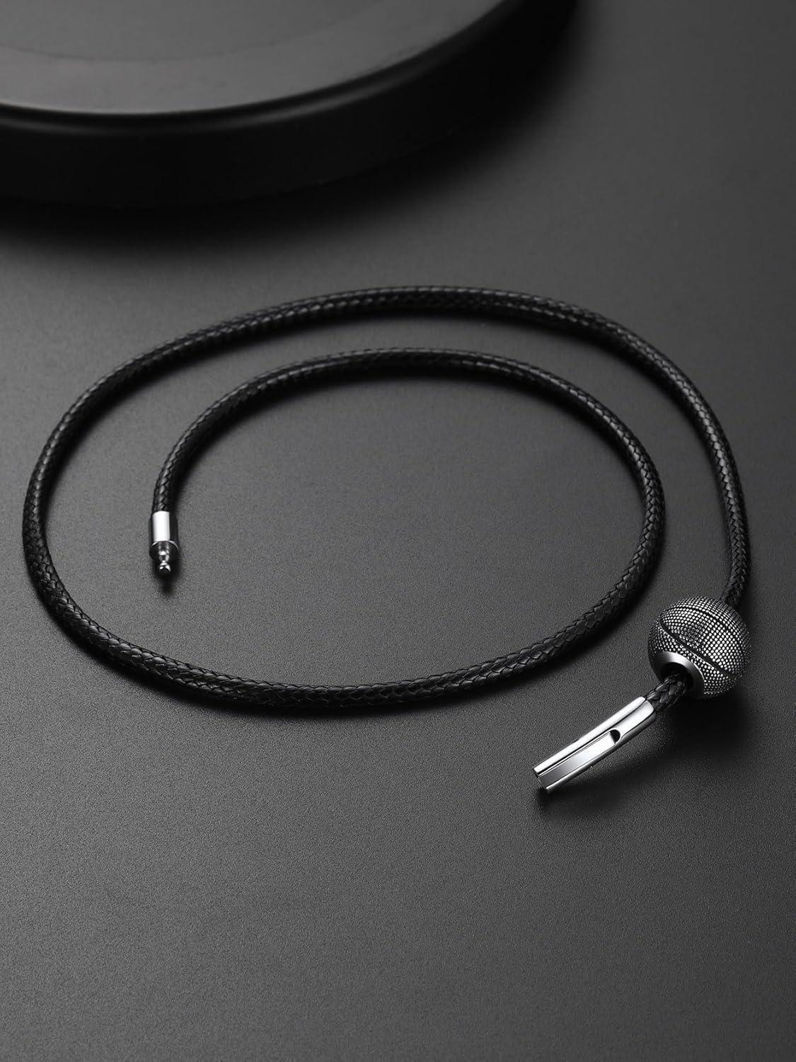 imageChainsHouse Sports FootballBasketballVolleyballBaseballRugby Necklace for Men Women GoldBlackSolid Stainless Steel 3D Ball Sport Necklaces Charm Pendants Sports Fan Ball Jewelry Gifts03 BasketballStainless Steel