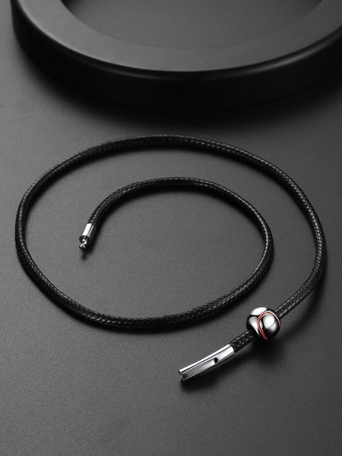 imageChainsHouse Sports FootballBasketballVolleyballBaseballRugby Necklace for Men Women GoldBlackSolid Stainless Steel 3D Ball Sport Necklaces Charm Pendants Sports Fan Ball Jewelry Gifts04 BaseballStainless Steel