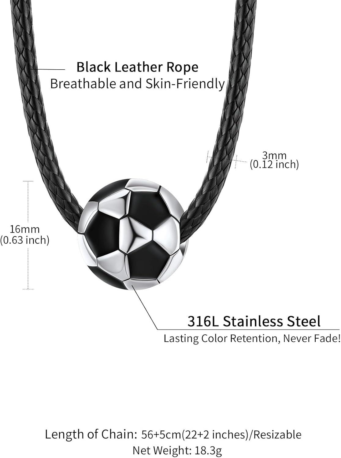 imageChainsHouse Sports FootballBasketballVolleyballBaseballRugby Necklace for Men Women GoldBlackSolid Stainless Steel 3D Ball Sport Necklaces Charm Pendants Sports Fan Ball Jewelry Gifts02 FootballlStainless Steel