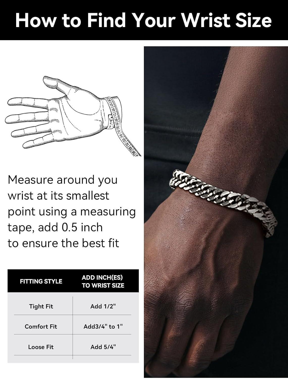 imageChainsHouse Stainless Steel Cuban Link Bracelet 8mm12mm17mm Width 75quot83quot9quot 18K Gold Plated Chain Wrist Bracelets for Men Women Send Gift BoxB Steel12mm width