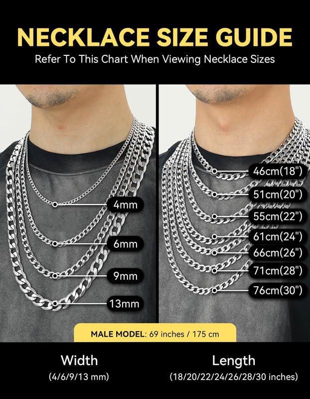 imageChainsHouse Stainless Steel Cuban Link Chain Necklace for Men Women Black14K Gold Plated Flat Cuban Chain 4mm6mm9mm13mm Width Hip Hop Jewelry Mens Cuban Chain 14quot30quot Lengthwith Gift BoxC 9mm widthsteel