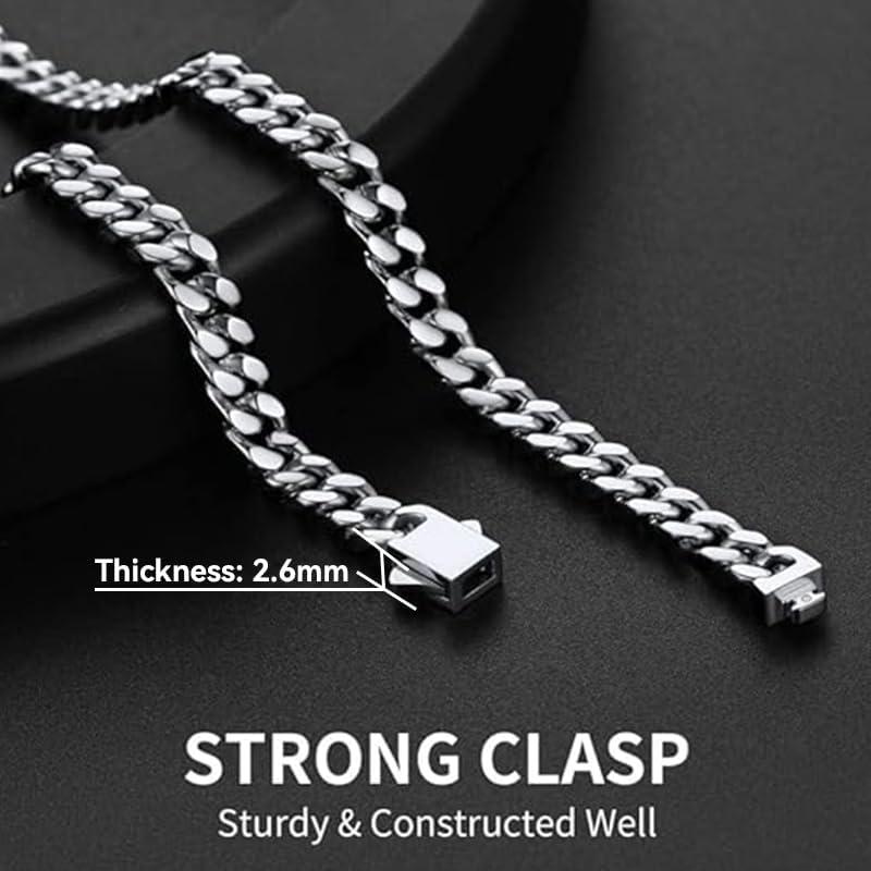 imageChainsHouse Stainless Steel Mens Cuban Link Chain Black 18K Gold Plated Miami Cuban Chain Necklace 5mm7mm9mm12mm14mm Width No Tarnishampamp Durable Hip Hop Mens Jewelry 18quot30quot Send Gift Boxa 5mm widthsteel