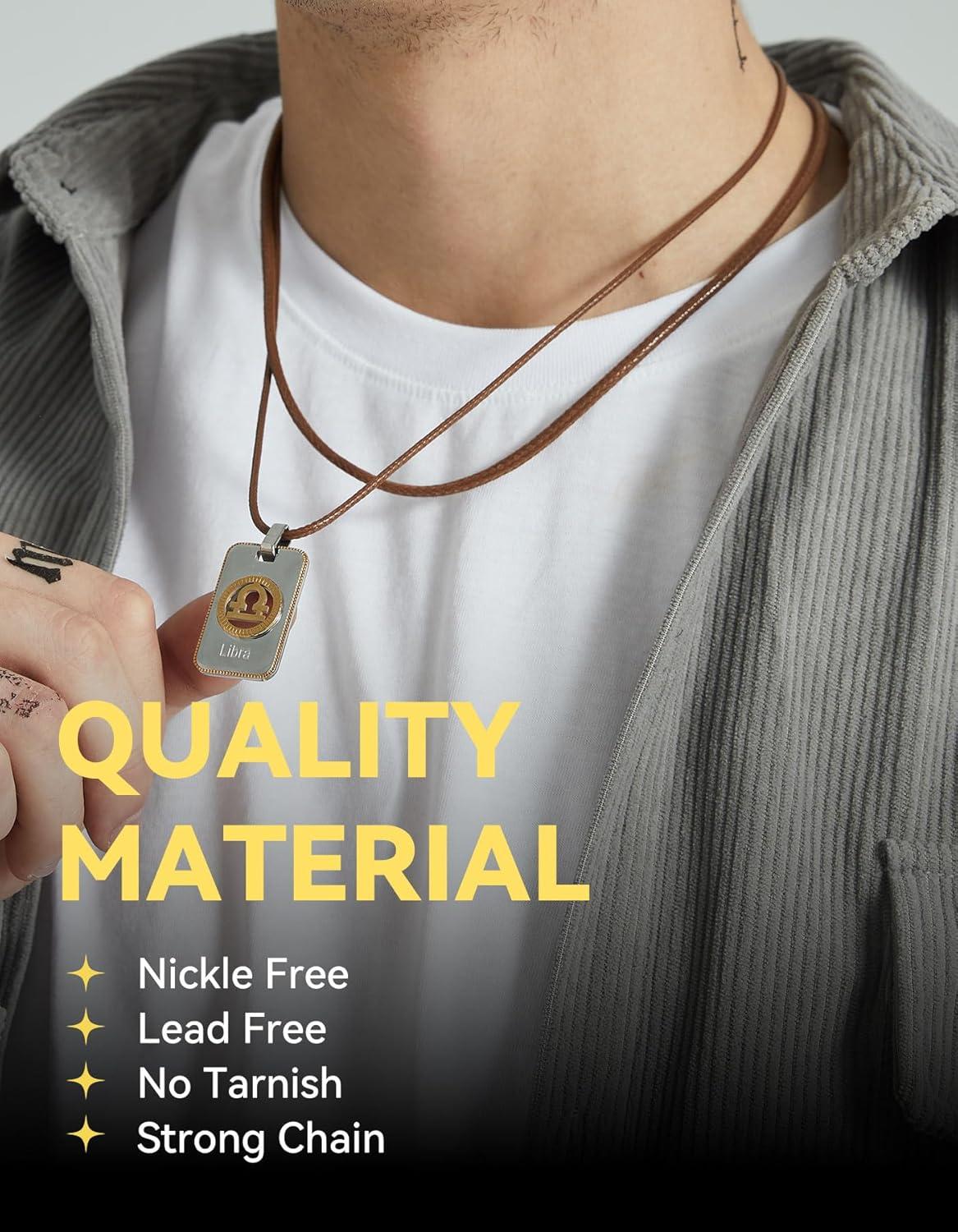 imageChainsHouse Waterproof Braided Black Leather Necklace Cord with Clasp Men Women DIY Rope Chain for Pendant Customize Available 1523mm Width 1618202224262830quot Length with Gift Boxg 3MM WideBrownCustom