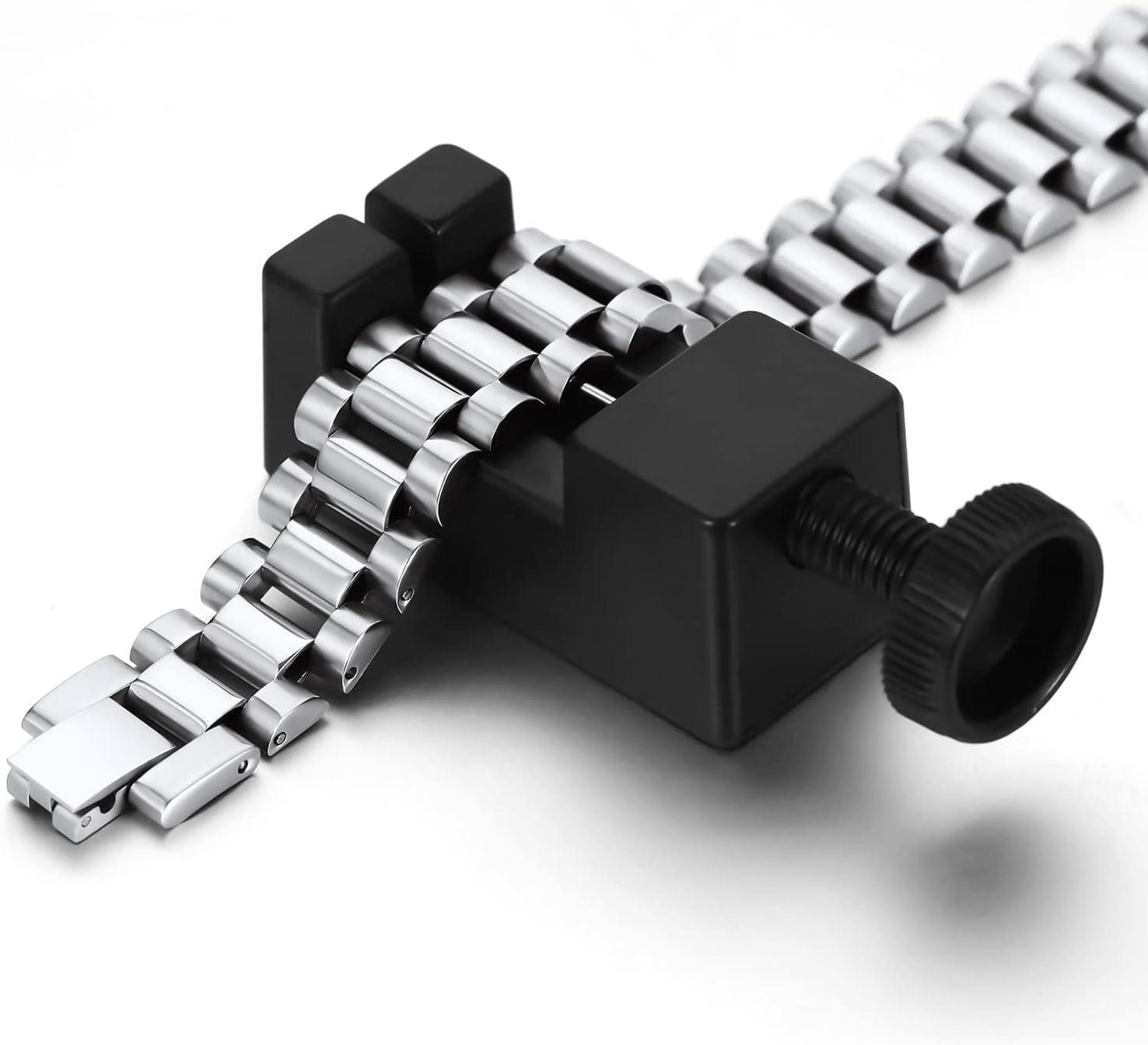 imageChainsHouse Wristband ID Bracelets for Men Stainless Steel18K GoldBlack Metal Plated Personalized Engrave Chunky Bracelet Bangle with Removal Tool 15MM155MM Width 827866 Inch Lengthc 155mm widthSteel