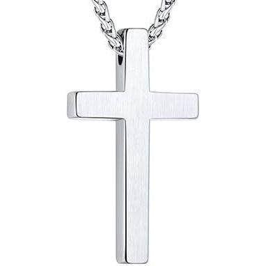 imageChainsHouse Cross Necklace for Men Black18K Gold PlatedStainless Steel Christian Jewelry Cross Pendant Necklace for Men with Gift Boxc Plain CrossSteel