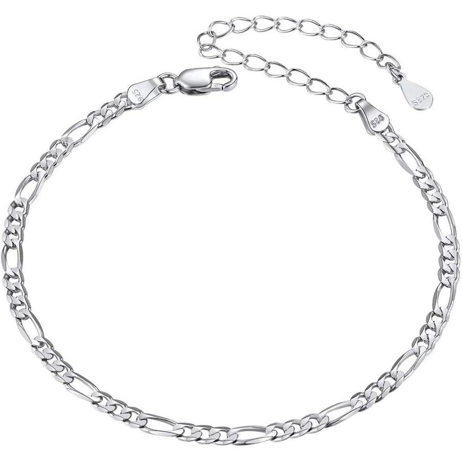 imageChainsHouse Stainless Steel Herringbone Flat Chain Bracelets for Women18K GoldRose GoldBlack Metal PaperclipSnakeCubanFigaro Sterling Silver Link Charm Bracelet 165cm Adjustable With Gift Boxc figarosterling silver