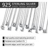 A Initial Necklace 925 Sterling Silver Letter Pendant Personalized 26 Alphabet Necklaces for Women Men Gift with 18″ Rolo Chain