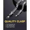 ChainsHouse Barbed Wire Bracelet, Cuban Link Chain Bracelet for Men, Stainless Steel Gothic Punk Thorns Hand Chain, Hip Hop Jewelry, 5/7/9/12mm Width, 7″-8.3″ Length, Send Gift Box(C-9mm-Stainless Steel)