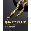 ChainsHouse Barbed Wire Bracelet, Cuban Link Chain Bracelet for Men, Stainless Steel Gothic Punk Thorns Hand Chain, Hip Hop Jewelry, 5/7/9/12mm Width, 7″-8.3″ Length, Send Gift Box(G-9mm-Shiny Gold)