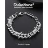 ChainsHouse Barbed Wire Bracelet, Cuban Link Chain Bracelet for Men, Stainless Steel Gothic Punk Thorns Hand Chain, Hip Hop Jewelry, 5/7/9/12mm Width, 7″-8.3″ Length, Send Gift Box(D-12mm-Stainless Steel)