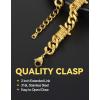 ChainsHouse Barbed Wire Bracelet, Cuban Link Chain Bracelet for Men, Stainless Steel Gothic Punk Thorns Hand Chain, Hip Hop Jewelry, 5/7/9/12mm Width, 7″-8.3″ Length, Send Gift Box(H-12mm-Shiny Gold)