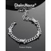 ChainsHouse Barbed Wire Bracelet, Cuban Link Chain Bracelet for Men, Stainless Steel Gothic Punk Thorns Hand Chain, Hip Hop Jewelry, 5/7/9/12mm Width, 7″-8.3″ Length, Send Gift Box(B-7mmStainless Steel)