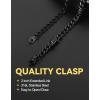ChainsHouse Barbed Wire Bracelet, Cuban Link Chain Bracelet for Men, Stainless Steel Gothic Punk Thorns Hand Chain, Hip Hop Jewelry, 5/7/9/12mm Width, 7″-8.3″ Length, Send Gift Box(I-5mm-Cool Black)