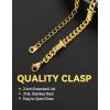 ChainsHouse Barbed Wire Bracelet, Cuban Link Chain Bracelet for Men, Stainless Steel Gothic Punk Thorns Hand Chain, Hip Hop Jewelry, 5/7/9/12mm Width, 7″-8.3″ Length, Send Gift Box(E-5mm-Shiny Gold)