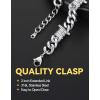 ChainsHouse Barbed Wire Bracelet, Cuban Link Chain Bracelet for Men, Stainless Steel Gothic Punk Thorns Hand Chain, Hip Hop Jewelry, 5/7/9/12mm Width, 7″-8.3″ Length, Send Gift Box(D-12mm-Stainless Steel)