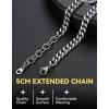 ChainsHouse Barbed Wire Necklace Punk Thorns Chain Necklace for Men Women, 5/6/7/9/12MM Wide Stainless Steel/Black Metal/Gold Plated Hiphop Rock Jewelry, 18-22 Inches(e.7mm-Steel-Thorns Chain)