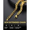ChainsHouse Barbed Wire Necklace Punk Thorns Chain Necklace for Men Women, 5/6/7/9/12MM Wide Stainless Steel/Black Metal/Gold Plated Hiphop Rock Jewelry, 18-22 Inches(n.9mm-Gold Plated-Thorns Chain)