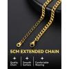 ChainsHouse Barbed Wire Necklace Punk Thorns Chain Necklace for Men Women, 5/6/7/9/12MM Wide Stainless Steel/Black Metal/Gold Plated Hiphop Rock Jewelry, 18-22 Inches(l.5mm-Gold Plated-Thorns Chain)