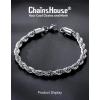 ChainsHouse Chain Bracelet for Men, Twisted Rope Bracelets Stainless Steel/Black/14K Gold Metal Plated Wrist Chain, 3mm/6mm Width, 8.3″, Send Gift Box(6mm-stainless-twisted)