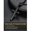 ChainsHouse Cross Necklace for Men, Black/18K Gold Plated/Stainless Steel Christian Jewelry Cross Pendant Necklace for Men, with Gift Box(d: Cross-Black)