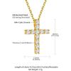 ChainsHouse Cubic Zirconia Cross Necklace for Women | Elegant Layered Cross Pendant | Religious Crucifix Tiny Cross Necklaces for Women Girls, Send Gift Box(c: Claw CZ – Gold)