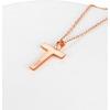 ChainsHouse Cubic Zirconia Cross Necklace for Women | Elegant Layered Cross Pendant | Religious Crucifix Tiny Cross Necklaces for Women Girls, Send Gift Box(a: Classic Cross – Rose Gold)