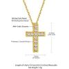 ChainsHouse Cubic Zirconia Cross Necklace for Women | Elegant Layered Cross Pendant | Religious Crucifix Tiny Cross Necklaces for Women Girls, Send Gift Box(b: Inlaid CZ – Gold)