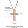 ChainsHouse Cubic Zirconia Cross Necklace for Women | Elegant Layered Cross Pendant | Religious Crucifix Tiny Cross Necklaces for Women Girls, Send Gift Box(b: Inlaid CZ – Rose Gold)