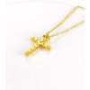 ChainsHouse Cubic Zirconia Cross Necklace for Women | Elegant Layered Cross Pendant | Religious Crucifix Tiny Cross Necklaces for Women Girls, Send Gift Box(c: Claw CZ – Gold)