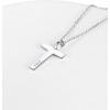 ChainsHouse Cubic Zirconia Cross Necklace for Women | Elegant Layered Cross Pendant | Religious Crucifix Tiny Cross Necklaces for Women Girls, Send Gift Box(a: Classic Cross – Silver)