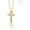ChainsHouse Cubic Zirconia Cross Necklace for Women | Elegant Layered Cross Pendant | Religious Crucifix Tiny Cross Necklaces for Women Girls, Send Gift Box(b: Inlaid CZ – Gold)