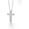 ChainsHouse Cubic Zirconia Cross Necklace for Women | Elegant Layered Cross Pendant | Religious Crucifix Tiny Cross Necklaces for Women Girls, Send Gift Box(b: Inlaid CZ – Silver)