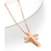 ChainsHouse Cubic Zirconia Cross Necklace for Women | Elegant Layered Cross Pendant | Religious Crucifix Tiny Cross Necklaces for Women Girls, Send Gift Box(a: Classic Cross – Rose Gold)