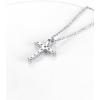 ChainsHouse Cubic Zirconia Cross Necklace for Women | Elegant Layered Cross Pendant | Religious Crucifix Tiny Cross Necklaces for Women Girls, Send Gift Box(c: Claw CZ – Silver)