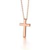 ChainsHouse Cubic Zirconia Cross Necklace for Women | Elegant Layered Cross Pendant | Religious Crucifix Tiny Cross Necklaces for Women Girls, Send Gift Box(a: Classic Cross – Rose Gold)