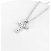 ChainsHouse Cubic Zirconia Cross Necklace for Women | Elegant Layered Cross Pendant | Religious Crucifix Tiny Cross Necklaces for Women Girls, Send Gift Box(b: Inlaid CZ – Silver)