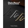 ChainsHouse Dangle Earrings for Men Women Stainless Steel Drop Chain Earring
