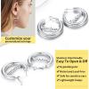ChainsHouse Hypoallergenic Hoop Earrings For Women, 316L Stainless Steel/Black/18K Real Gold Plated, Minimalist Jewelry Round Tube Hoops Fits Sensitive Ears |30mm 40mm 60mm 80mm, with Gift Box(F: stainless-round tube-custom)