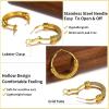 ChainsHouse Hypoallergenic Hoop Earrings For Women, 316L Stainless Steel/Black/18K Real Gold Plated, Minimalist Jewelry Round Tube Hoops Fits Sensitive Ears |30mm 40mm 60mm 80mm, with Gift Box(N: gold-mesh tube)