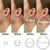 ChainsHouse Hypoallergenic Hoop Earrings For Women, 316L Stainless Steel/Black/18K Real Gold Plated, Minimalist Jewelry Round Tube Hoops Fits Sensitive Ears |30mm 40mm 60mm 80mm, with Gift Box(F: stainless-round tube-custom)