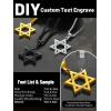 ChainsHouse Magen Star of David Necklace for Men Women, Stainless Steel/18K Gold Plated Hexagram/Dog Tag Pendant Jewish Israel Jewelry(01-Gold-David Star)