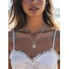 ChainsHouse Magen Star of David Necklace for Men Women, Stainless Steel/18K Gold Plated Hexagram/Dog Tag Pendant Jewish Israel Jewelry(01-Steel-David Star)