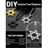 ChainsHouse Magen Star of David Necklace for Men Women, Stainless Steel/18K Gold Plated Hexagram/Dog Tag Pendant Jewish Israel Jewelry(01-Steel-David Star)