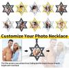 ChainsHouse Magen Star of David Necklace for Men Women, Stainless Steel/18K Gold Plated Hexagram/Dog Tag Pendant Jewish Israel Jewelry(02-Black-David Star)