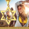 ChainsHouse Magen Star of David Necklace for Men Women, Stainless Steel/18K Gold Plated Hexagram/Dog Tag Pendant Jewish Israel Jewelry(02-Gold-David Star)