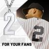 ChainsHouse Men 0-9 Jersey Number Necklace, Custom Necklace Baseball/Basketball/Football with Number, Personalized Number Pendant Stainless Steel Chain Sports Necklaces for Men Women, with Gift Box(Number 2-Steel)